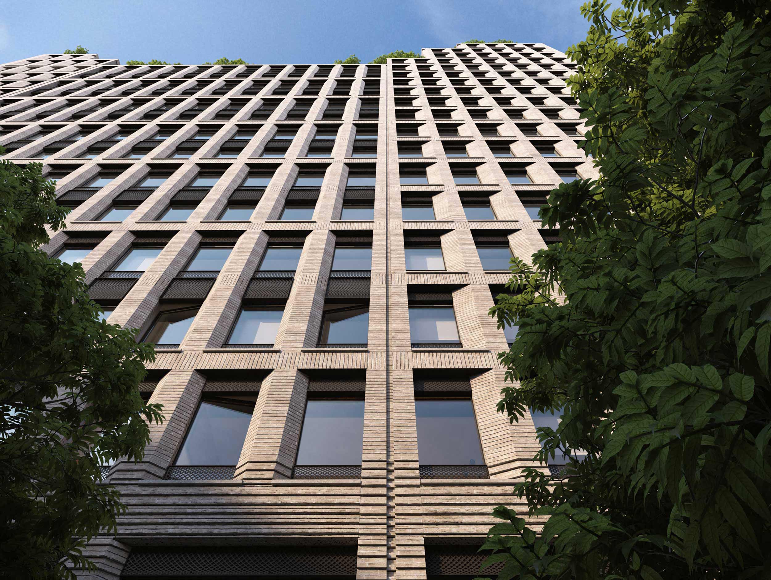 Finished exterior of a building.