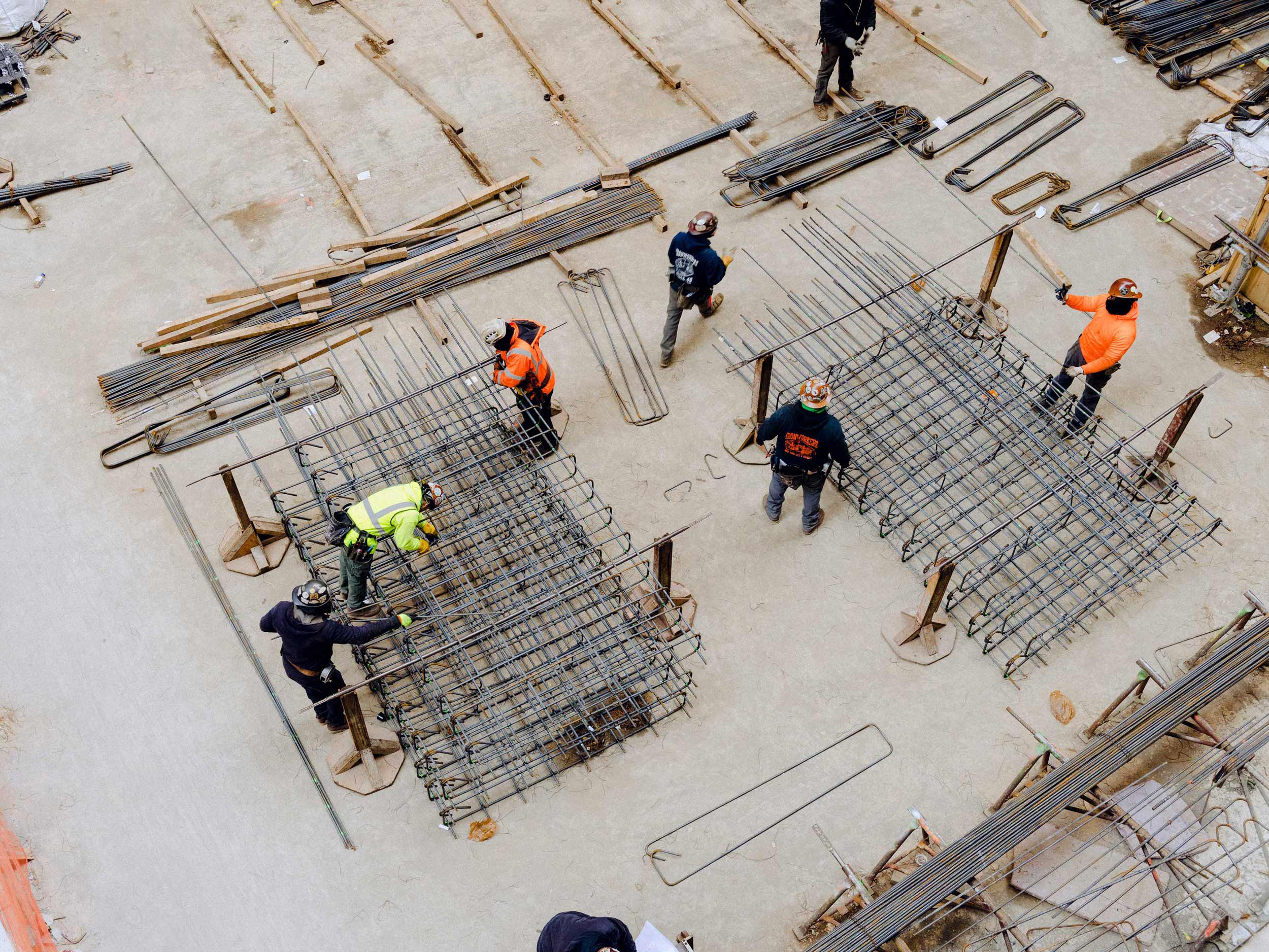 Construction workers at a UAG project.