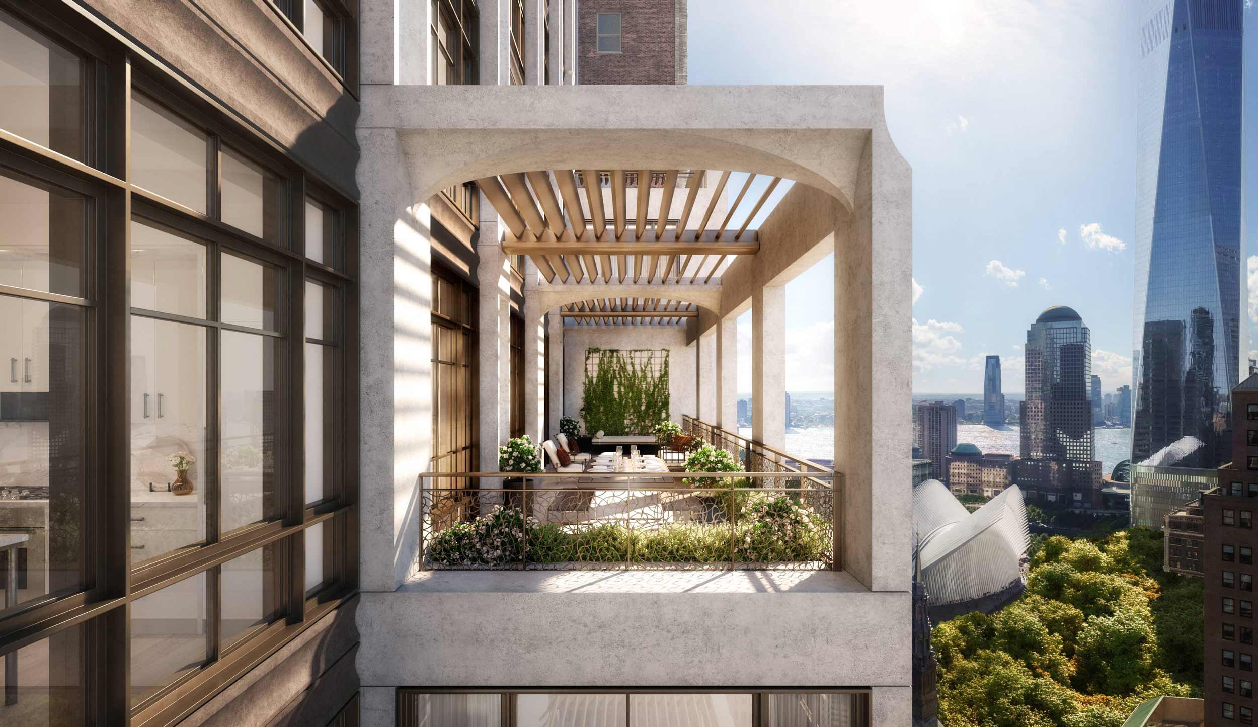 Exterior balcony at 25 Park Row